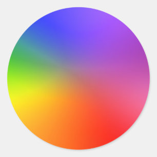 Colour Wheel: Abstract Colours Classic Round Sticker