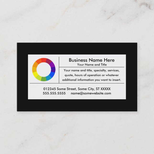 colour wheel business card (Front)