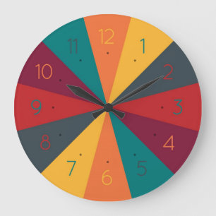 Colour Wheel Creative Fun Wall Clock