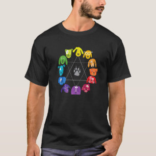 Colour Wheel Educational Art Teacher Dog Themed Ar T-Shirt