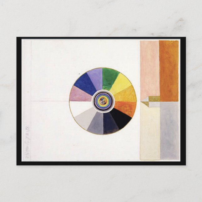 Colour Wheel ,Fine Abstract Art Postcard (Front)