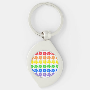 Colour Wheel Harmony In Floral Design Key Ring