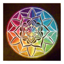 Colour Wheel Mandala Poster