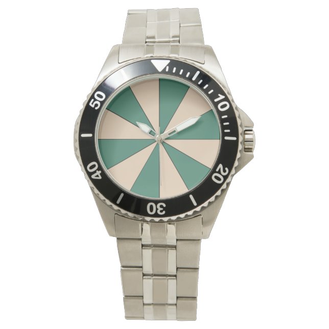 Colour Wheel Peach adjustable Minimalistic Watch (Front)