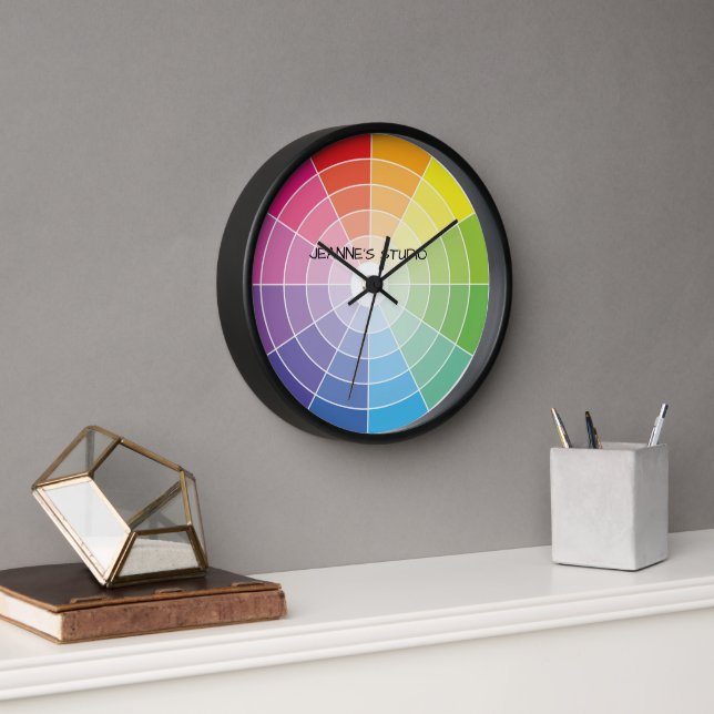 Colour Wheel Personalised Clock (Office)