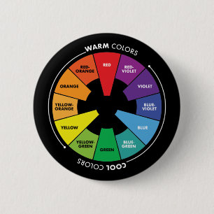 Colour Wheel - Primary, Secondary & Tertiary Colou 6 Cm Round Badge