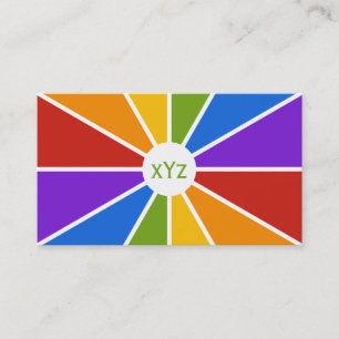 Colour Wheel / Rays custom business cards