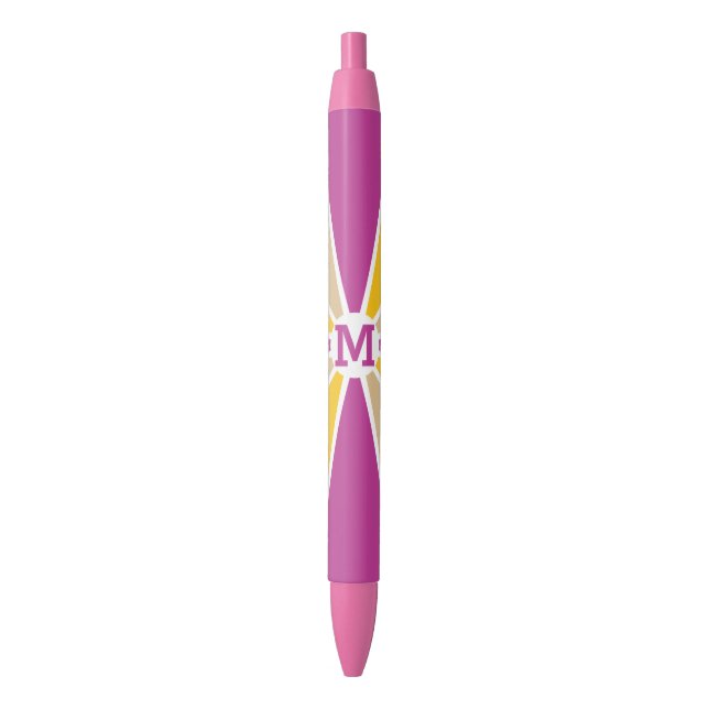 Colour Wheel / Rays custom monogram pens (Front Vertical)