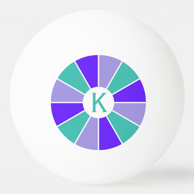 Colour Wheel / Rays custom ping pong balls (Front)