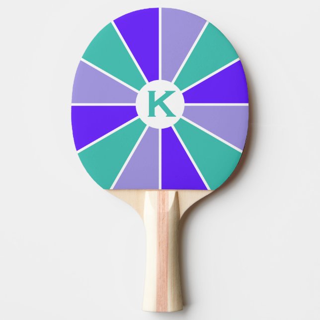 Colour Wheel / Rays custom ping pong paddle (Front)