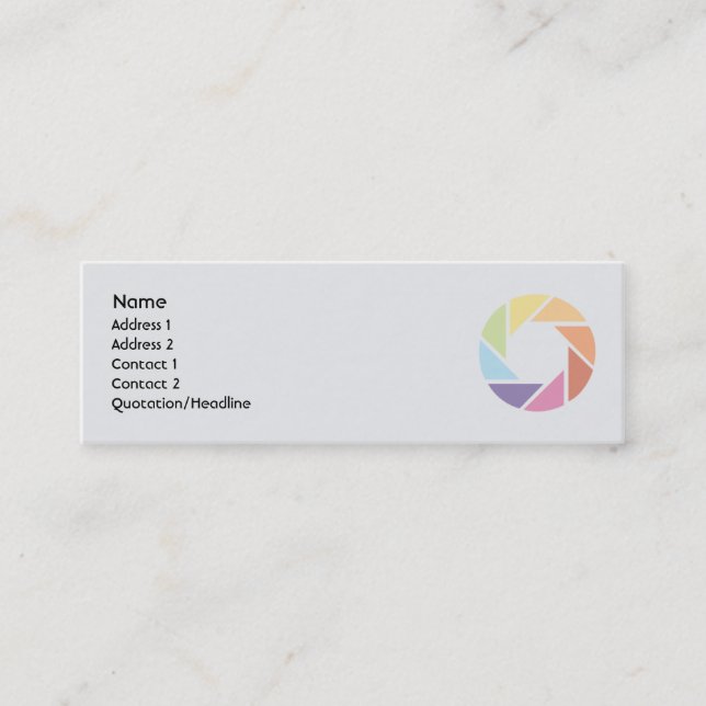 Colour Wheel - Skinny Mini Business Card (Front)