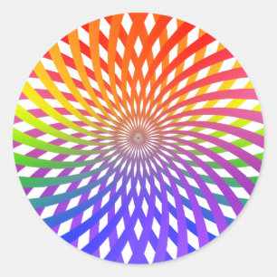 Colour Wheel Spiral: Classic Round Sticker