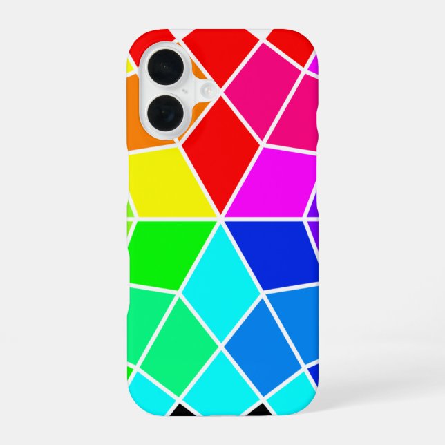 Colour Wheel Star -  iPhone 16 Case (Back)