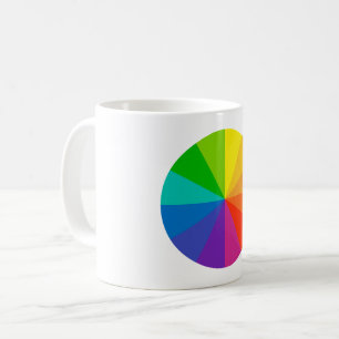 colour wheel theory school science hue disc light coffee mug