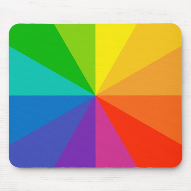 colour wheel theory school science hue disc light  mouse pad (Front)