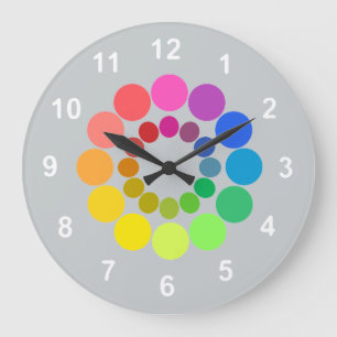 Colour Wheel...with your background colour. Large Clock