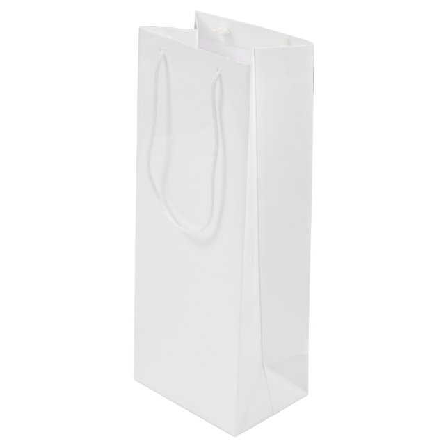 colour white wine gift bag (Front Angled)