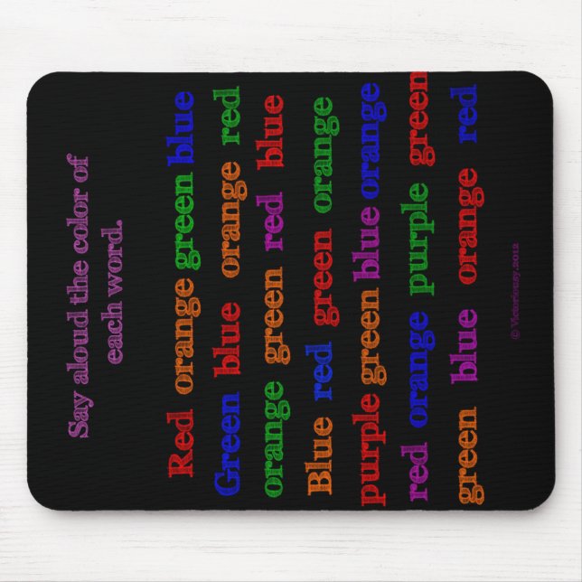 Colour Words Illusion Mousepad (Front)
