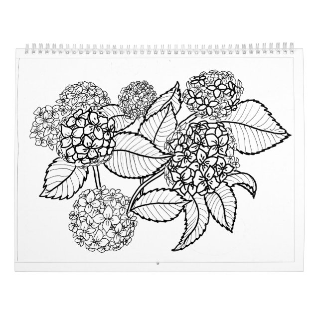 Colour Your Calendar colouring calendar (Back)