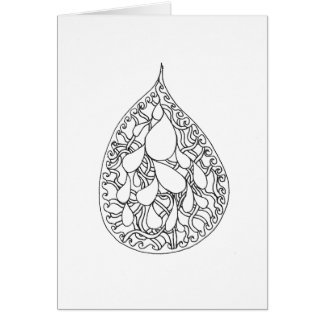 Colour Your Own Card - Curly Droplet