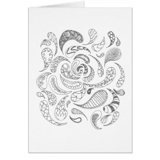 Colour Your Own Card - Paisleys