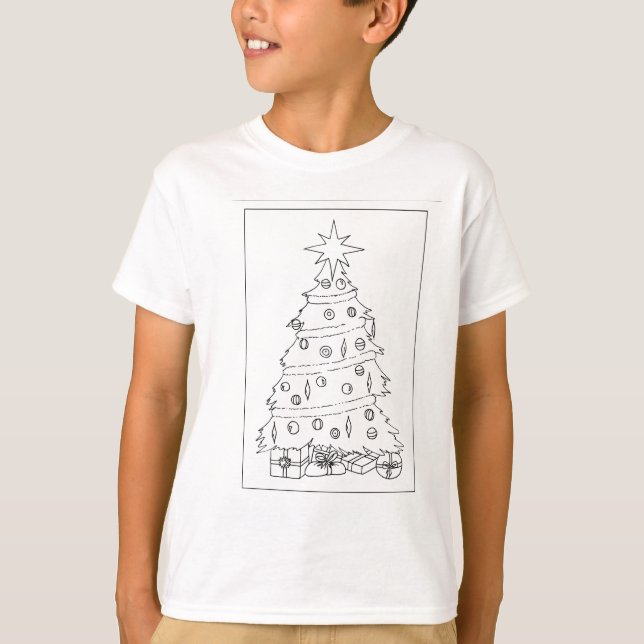 Colour-Your-Own Christmas Tee For Kids! (Front)