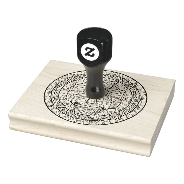 Colour Your Own Colouring Book Design Laundry Rubber Stamp (Stamp)