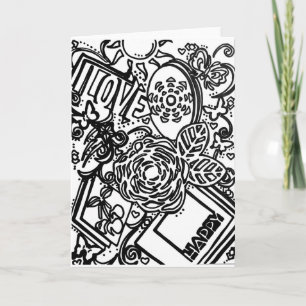 Colour your own greeting card