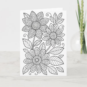 Colour Your Own Greeting Card – Blank Inside 