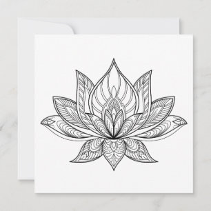 Colour Your Own Lotus Card