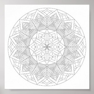 Colour-Your-Own Mandala 060517_3 Poster