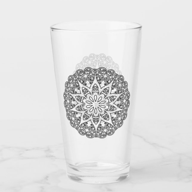Colour Your Own MANDALA - DIY Colouring Book 1 Glass (Front)
