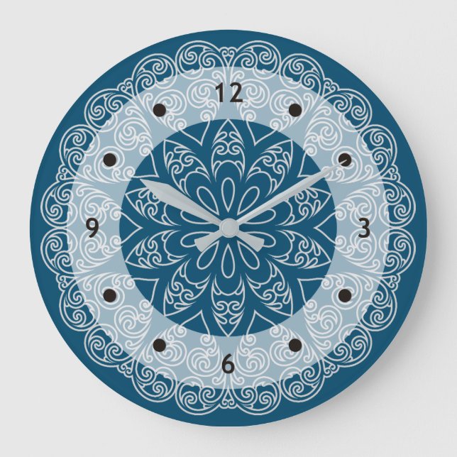 Colour Your Own MANDALA - DIY Colouring Book 1a Large Clock (Front)