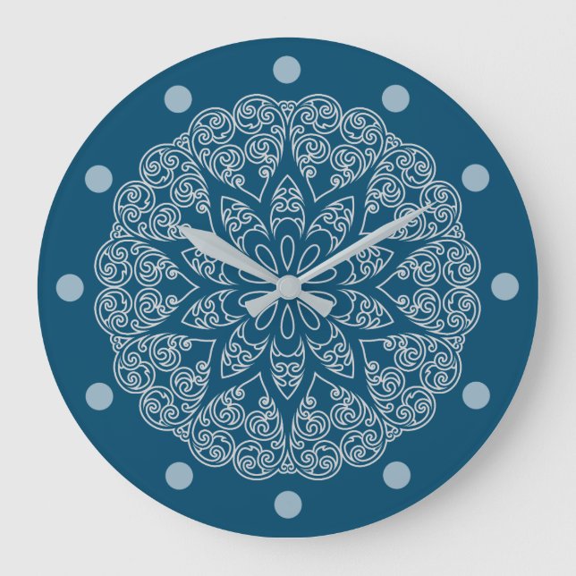 Colour Your Own MANDALA - DIY Colouring Book 1a Large Clock (Front)
