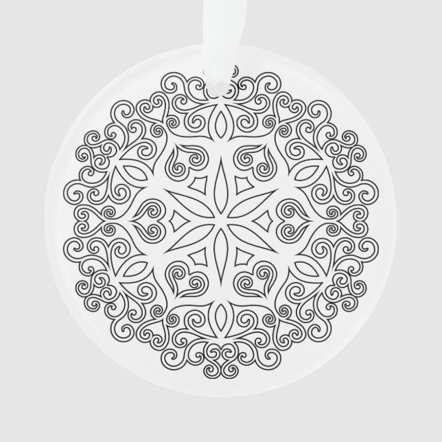 Colour Your Own MANDALA - DIY Colouring Book 2 Ornament (Front)
