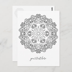 Colour Your Own MANDALA - DIY Colouring Book 2 Postcard