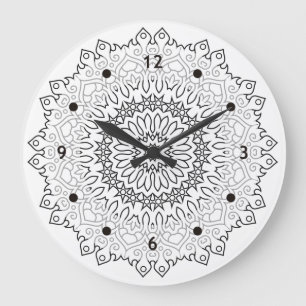 Colour Your Own MANDALA - DIY Colouring Book 4 Large Clock