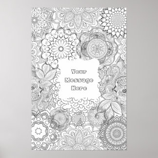 Colour Your Own Mandala Poster