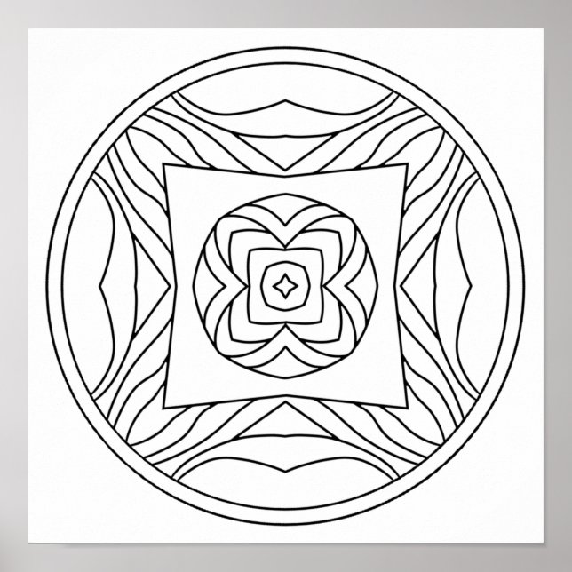 Colour your own mandala poster (Front)
