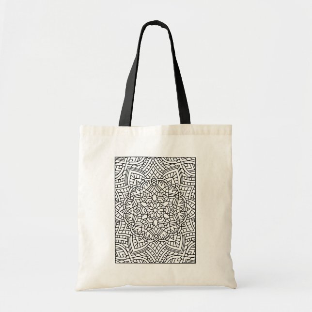 Colour Your Own Mandala Tote Bag (Front)