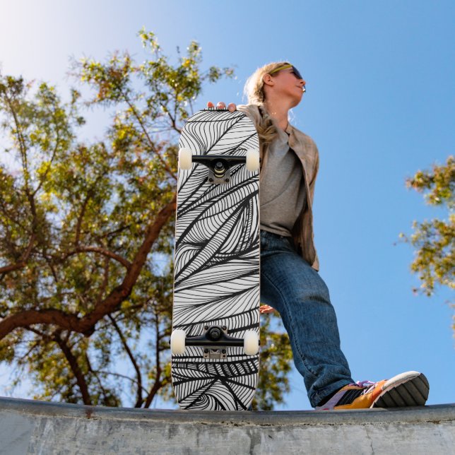 Colour-Your-Own Skateboard Deck Black + White (Outdoor 1)