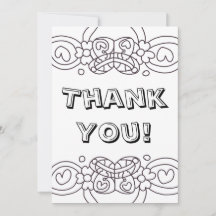 Colour Your Own Thank You Card Butterfly