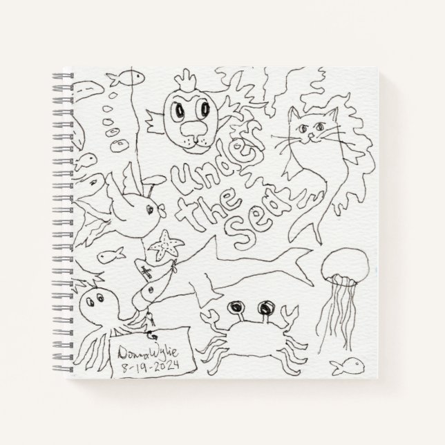 Colour Your Own -"Under the Sea" Notebook (Front)