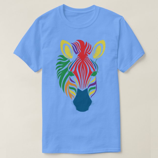 Colour Zebra 1 T-Shirt (Design Front)