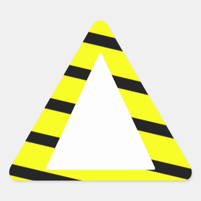 Colourblind Friendly - Yellow Warning Triangle Sticker (Front)