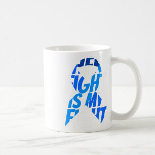 Colourectal Blue Ribbon Colon Cancer Awareness For Coffee Mug