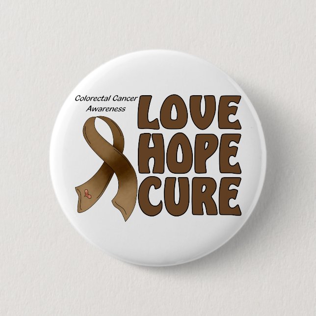 Colourectal Cancer Awareeness 6 Cm Round Badge (Front)