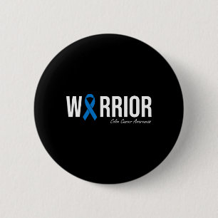 Colourectal Cancer Colon Cancer Blue Ribbon 6 Cm Round Badge