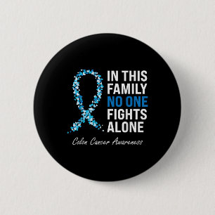 Colourectal Cancer Colon Cancer Blue Ribbon 6 Cm Round Badge