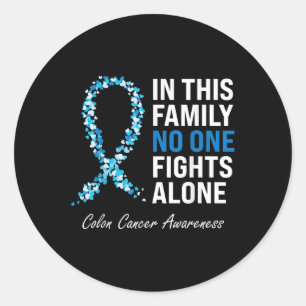 Colourectal Cancer Colon Cancer Blue Ribbon Classic Round Sticker
